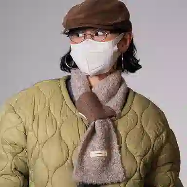 【通勤出街神器】 啄木鸟 圈圈羊毛秋冬季保暖防寒交叉懒人便捷围脖日韩时尚百搭 尼龙 绒线围巾 女款