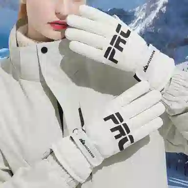 啄木鸟 冬季滑雪加绒加厚保暖可触屏摩托车骑行防风防泼水防风抗寒户外防雨 聚酯纤维 手套 男女同款情侣款