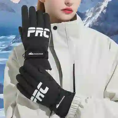 啄木鸟 冬季滑雪加绒加厚保暖可触屏摩托车骑行防风防泼水防风抗寒户外防雨 聚酯纤维 手套 男女同款情侣款