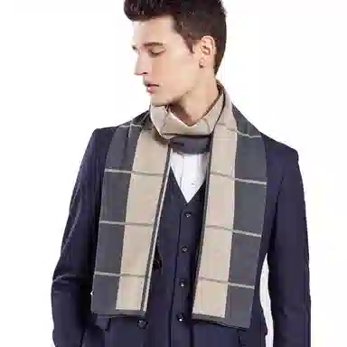 【礼赠保暖佳品】 啄木鸟 【精装】时尚百搭英伦风围脖秋冬季加厚保暖防寒含羊毛针织 围巾 男女同款情侣款