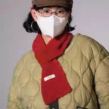 【通勤出街神器】 啄木鸟 圈圈羊毛秋冬季保暖防寒交叉懒人便捷围脖日韩时尚百搭 尼龙 绒线围巾 女款