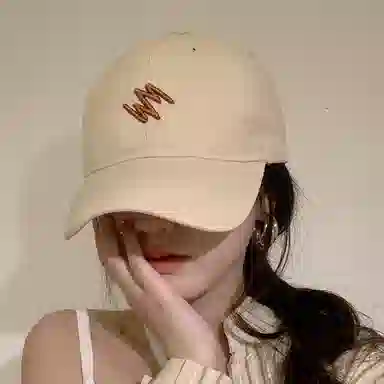 啄木鸟 简约休闲韩版时尚字母刺绣棒球帽大头围显脸小户外舒适软顶学院风遮阳防晒素颜 棉 聚酯纤维 鸭舌帽 男女同款情侣款