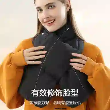 啄木鸟 简约百搭纯色加厚款秋冬季保暖防寒护颈高级感 绒线围巾 男女同款情侣款