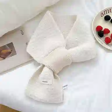 【通勤出街神器】 啄木鸟 圈圈羊毛秋冬季保暖防寒交叉懒人便捷围脖日韩时尚百搭 尼龙 绒线围巾 女款