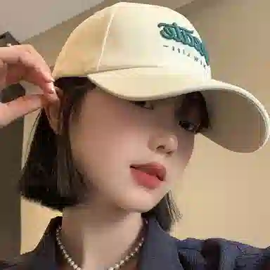 啄木鸟 韩版大头围显脸小刺绣字母棒球帽户外防紫外线遮阳防晒帽 棉 鸭舌帽 男女同款情侣款