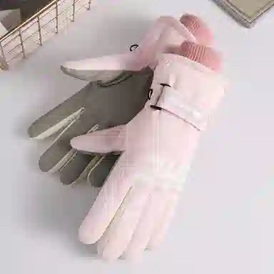 啄木鸟 冬季滑雪加绒加厚保暖可触屏摩托车骑行防风防泼水防风抗寒户外防雨 聚酯纤维 手套 男女同款情侣款