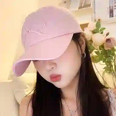 啄木鸟 刺绣蝴蝶结可爱甜美棒球帽显脸小休闲学生户外遮阳帽 棉 鸭舌帽 女款