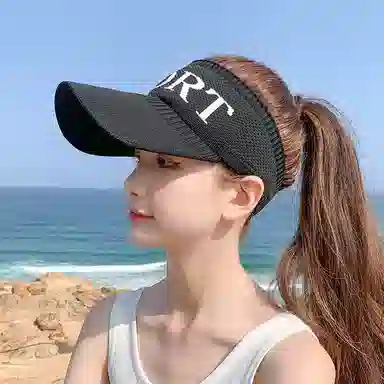 啄木鸟 户外防紫外线出游骑行运动遮阳 聚酯纤维 防晒帽 女款