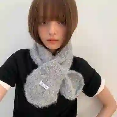 啄木鸟 羊毛韩系时尚百搭保暖加厚防寒百变氛围感显肤白针织 羊毛 绒线围巾 男女同款情侣款