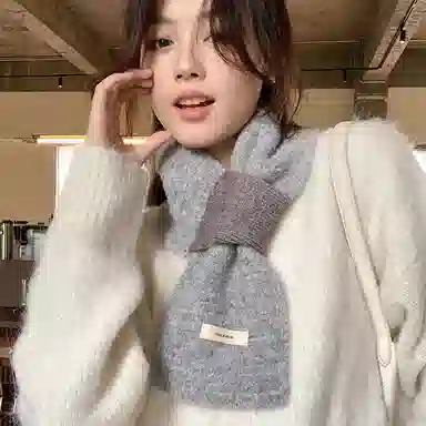 【通勤出街神器】 啄木鸟 圈圈羊毛秋冬季保暖防寒交叉懒人便捷围脖日韩时尚百搭 尼龙 绒线围巾 女款