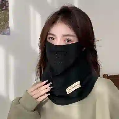 【秋冬必备】 啄木鸟 秋冬加厚保暖围脖面罩包头帽高颜值滑雪骑行挂耳面罩帽子两件组合 德绒 绒线帽 男女同款情侣款