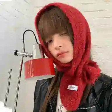 啄木鸟 羊毛韩系时尚百搭保暖加厚防寒百变氛围感显肤白针织 羊毛 绒线围巾 男女同款情侣款