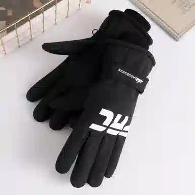 啄木鸟 冬季滑雪加绒加厚保暖可触屏摩托车骑行防风防泼水防风抗寒户外防雨 聚酯纤维 手套 男女同款情侣款