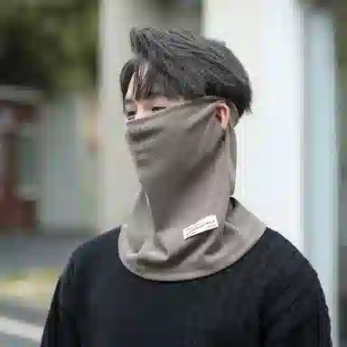 【秋冬必备】 啄木鸟 秋冬加厚保暖围脖面罩包头帽高颜值滑雪骑行挂耳面罩帽子两件组合 德绒 绒线帽 男女同款情侣款