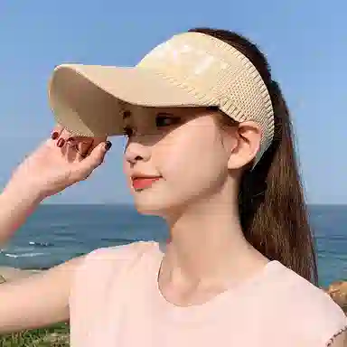 啄木鸟 户外防紫外线出游骑行运动遮阳 聚酯纤维 防晒帽 女款