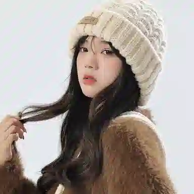 啄木鸟 韩版百搭帽子围巾两件套装加宽加厚保暖防寒肤白显脸小文艺氛围感 腈纶 绒线帽 男女同款情侣款