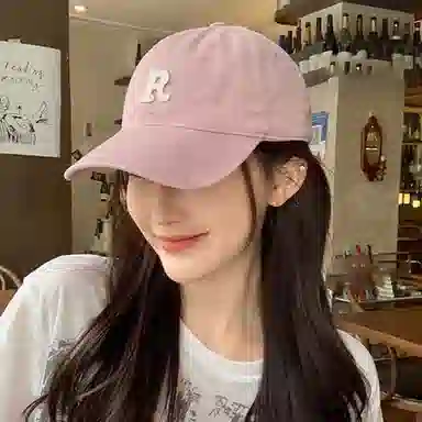 啄木鸟 玫瑰粉显肤白棒球帽大头围显脸小遮脸  时尚字母刺绣 棉 鸭舌帽 女款 青春靓丽百搭太阳帽