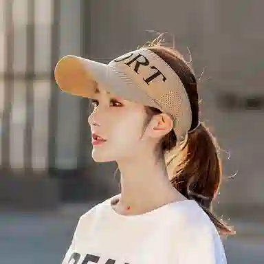 啄木鸟 户外防紫外线出游骑行运动遮阳 聚酯纤维 防晒帽 女款