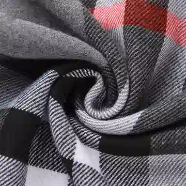 啄木鸟 英伦风经典百搭仿羊绒秋冬季保暖防寒时尚黑白格纹披肩户外防风骑行学生围脖脖套 绒线围巾 男女同款情侣款