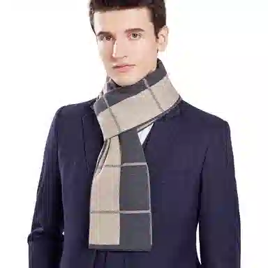 【礼赠保暖佳品】 啄木鸟 【精装】时尚百搭英伦风围脖秋冬季加厚保暖防寒含羊毛针织 围巾 男女同款情侣款