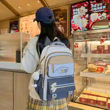 菲姿卓尔 大容量撞色 尼龙 双肩包 男女同款情侣款 多色