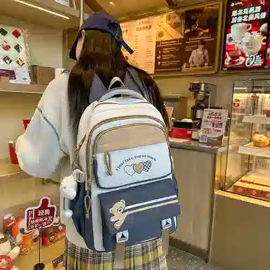 菲姿卓尔 大容量撞色 尼龙 双肩包 男女同款情侣款 多色