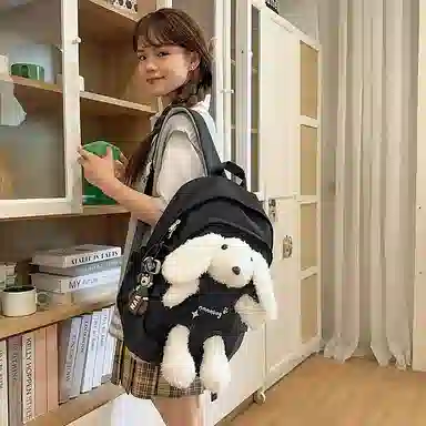 菲姿卓尔 可爱卡通玩偶 尼龙 双肩包 女款 多色