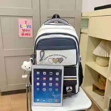 菲姿卓尔 大容量撞色 尼龙 双肩包 男女同款情侣款 多色