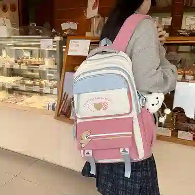 菲姿卓尔 大容量撞色 尼龙 双肩包 男女同款情侣款 多色