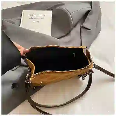 菲姿卓尔 小众复古时尚百搭通勤斜挎包 毛呢 单肩包 常规 女款 多色