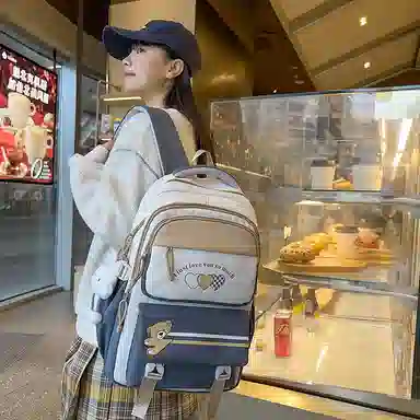 菲姿卓尔 大容量撞色 尼龙 双肩包 男女同款情侣款 多色