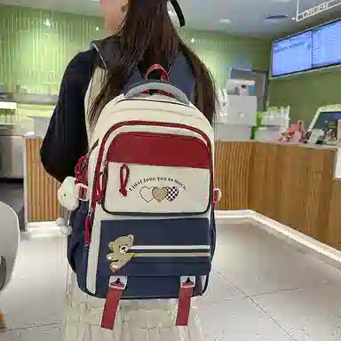 菲姿卓尔 大容量撞色 尼龙 双肩包 男女同款情侣款 多色