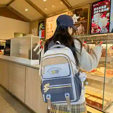 菲姿卓尔 大容量撞色 尼龙 双肩包 男女同款情侣款 多色