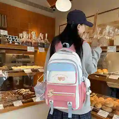 菲姿卓尔 大容量撞色 尼龙 双肩包 男女同款情侣款 多色