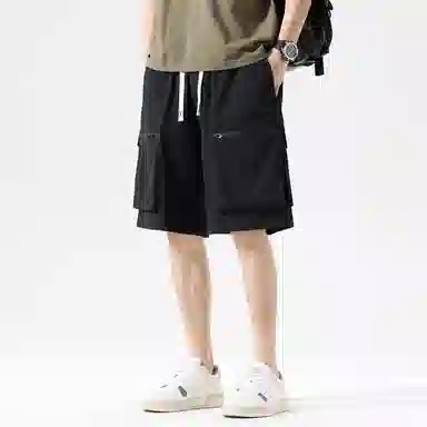 玉儿恋 美式高街风透气凉感大口袋休闲五分潮流设计感短裤 男女同款 优雅紫罗兰色单品