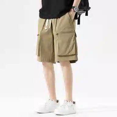 玉儿恋 美式高街风透气凉感大口袋休闲五分潮流设计感短裤 男女同款 优雅紫罗兰色单品