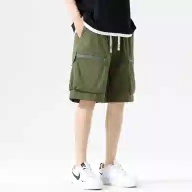 玉儿恋 美式高街风透气凉感大口袋休闲五分潮流设计感短裤 男女同款 优雅紫罗兰色单品