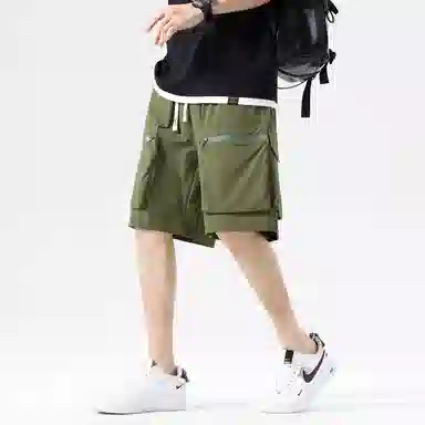 玉儿恋 美式高街风透气凉感大口袋休闲五分潮流设计感短裤 男女同款 优雅紫罗兰色单品