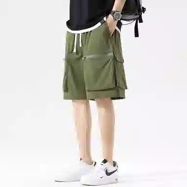 玉儿恋 美式高街风透气凉感大口袋休闲五分潮流设计感短裤 男女同款 优雅紫罗兰色单品