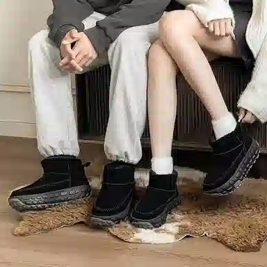 BrandName Classic Suede Snow Boots