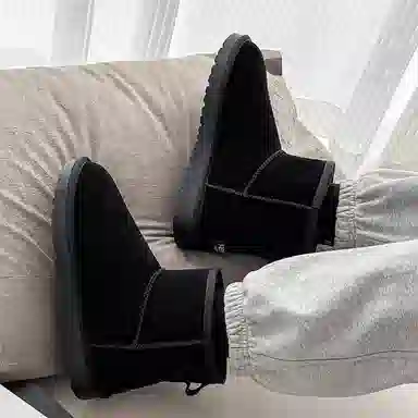 牛反绒 保暖耐磨防滑 时尚舒适百搭气质通勤 短筒 雪地靴 男女同款