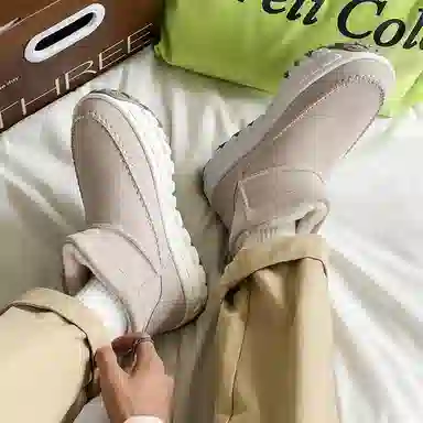 BrandName Classic Suede Snow Boots