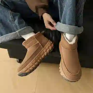 BrandName Classic Suede Snow Boots