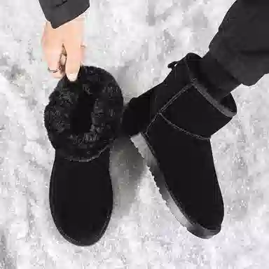 牛反绒 保暖耐磨防滑 时尚舒适百搭气质通勤 短筒 雪地靴 男女同款