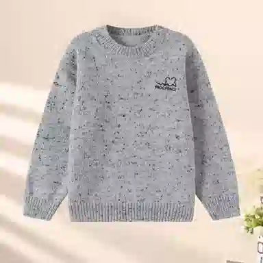 青蛙王子 缤纷薄绒系列 圆领纯色长袖毛衣 儿童款