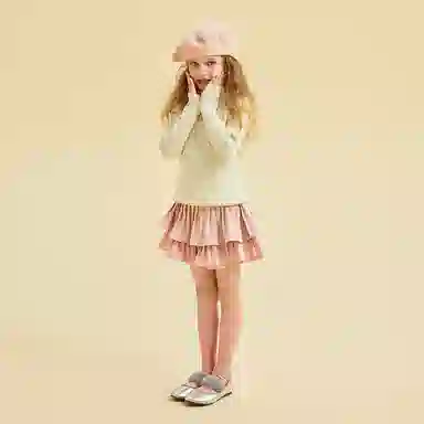 青蛙王子 纯色简约套头舒适长袖毛衣 儿童款