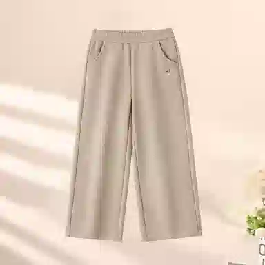 青蛙王子 简约舒适百搭宽松直筒休闲长裤 中小童