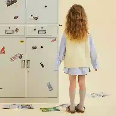 青蛙王子 舒适洋气宽松纯色百搭毛衣 儿童款