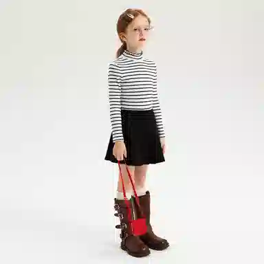 青蛙王子 条纹舒适柔软百搭毛衣 儿童款