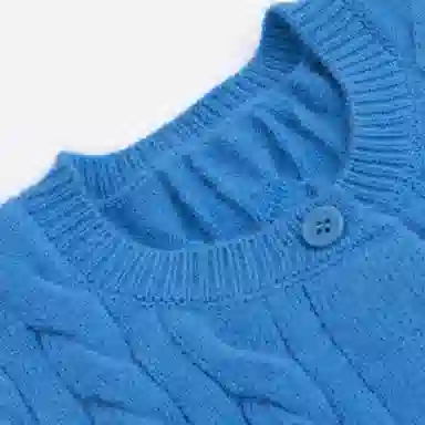 青蛙王子 时尚洋气圆领纯色无袖毛衣 中小童